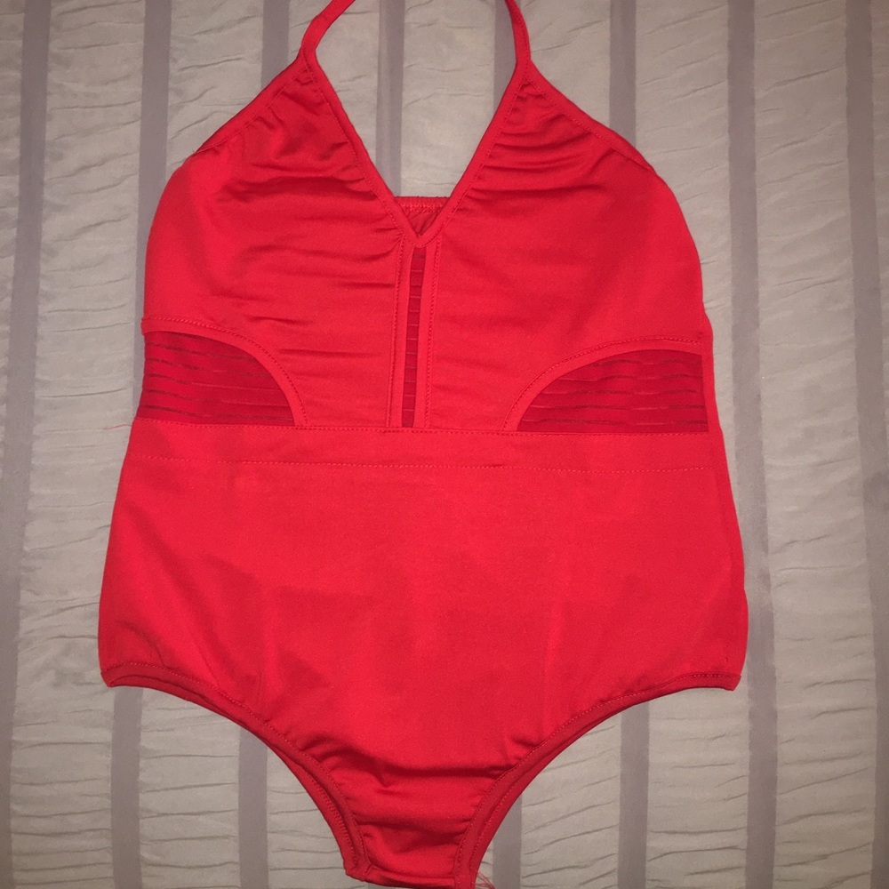 Red onepiece swimsuit | L